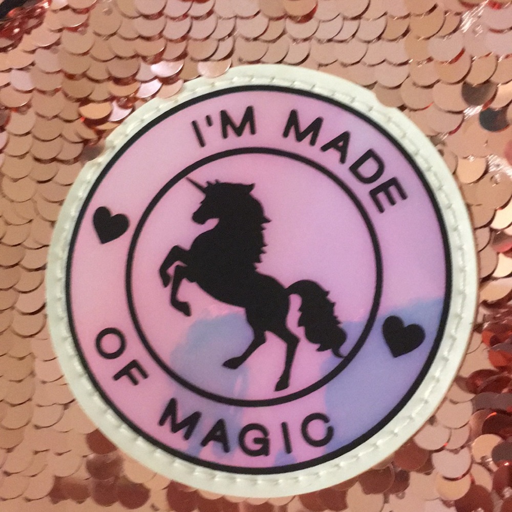 Justice girls flip sequin coral backpack - Picture 3 of 5